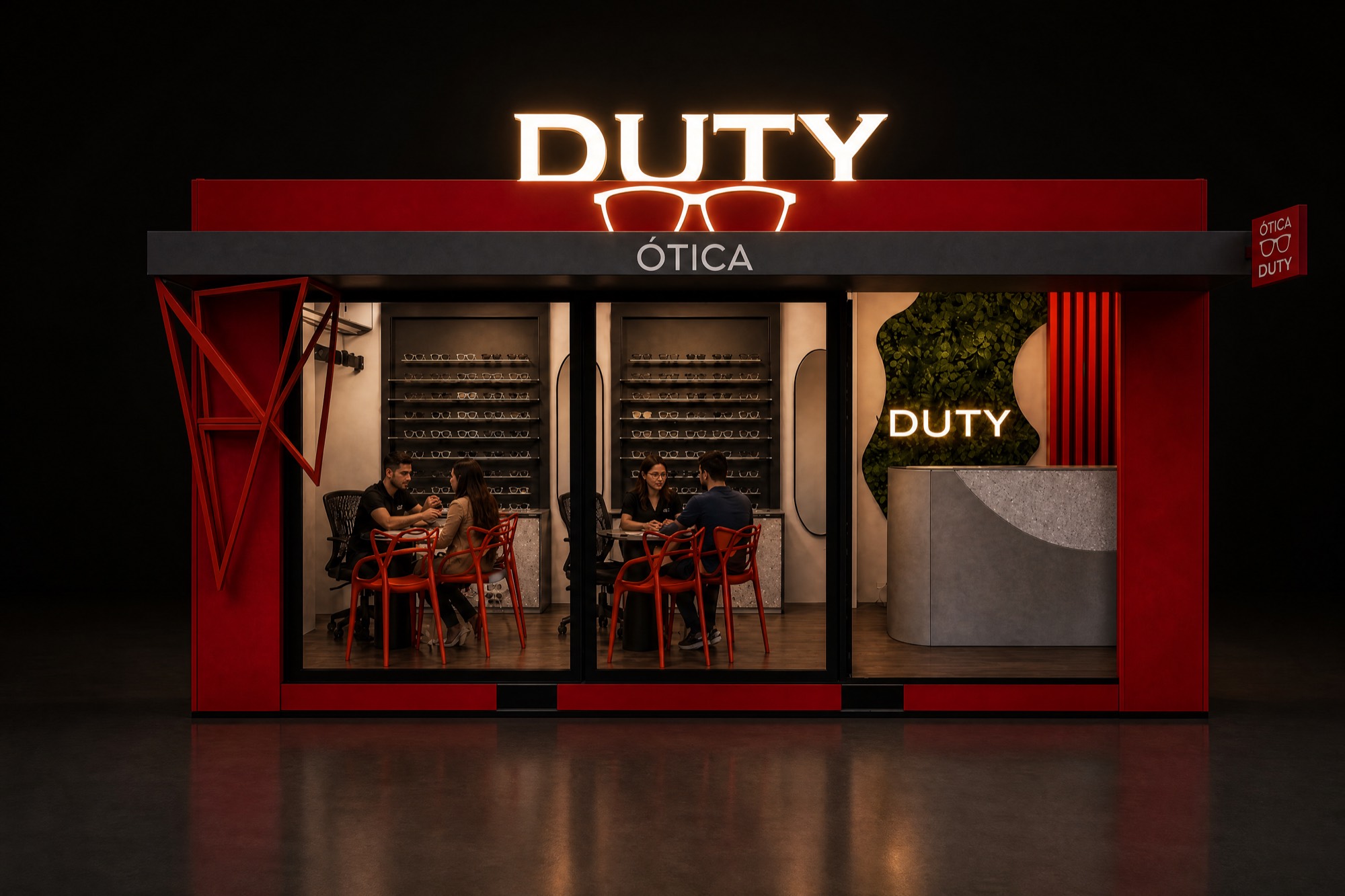 Loja compacta DUTY In Box em container pré-montado