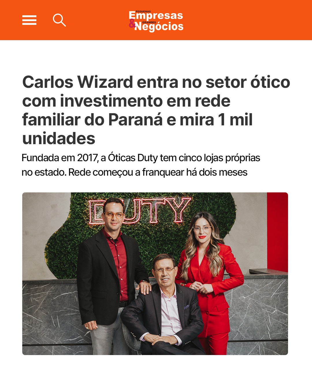 DUTY na mídia - PE&GN