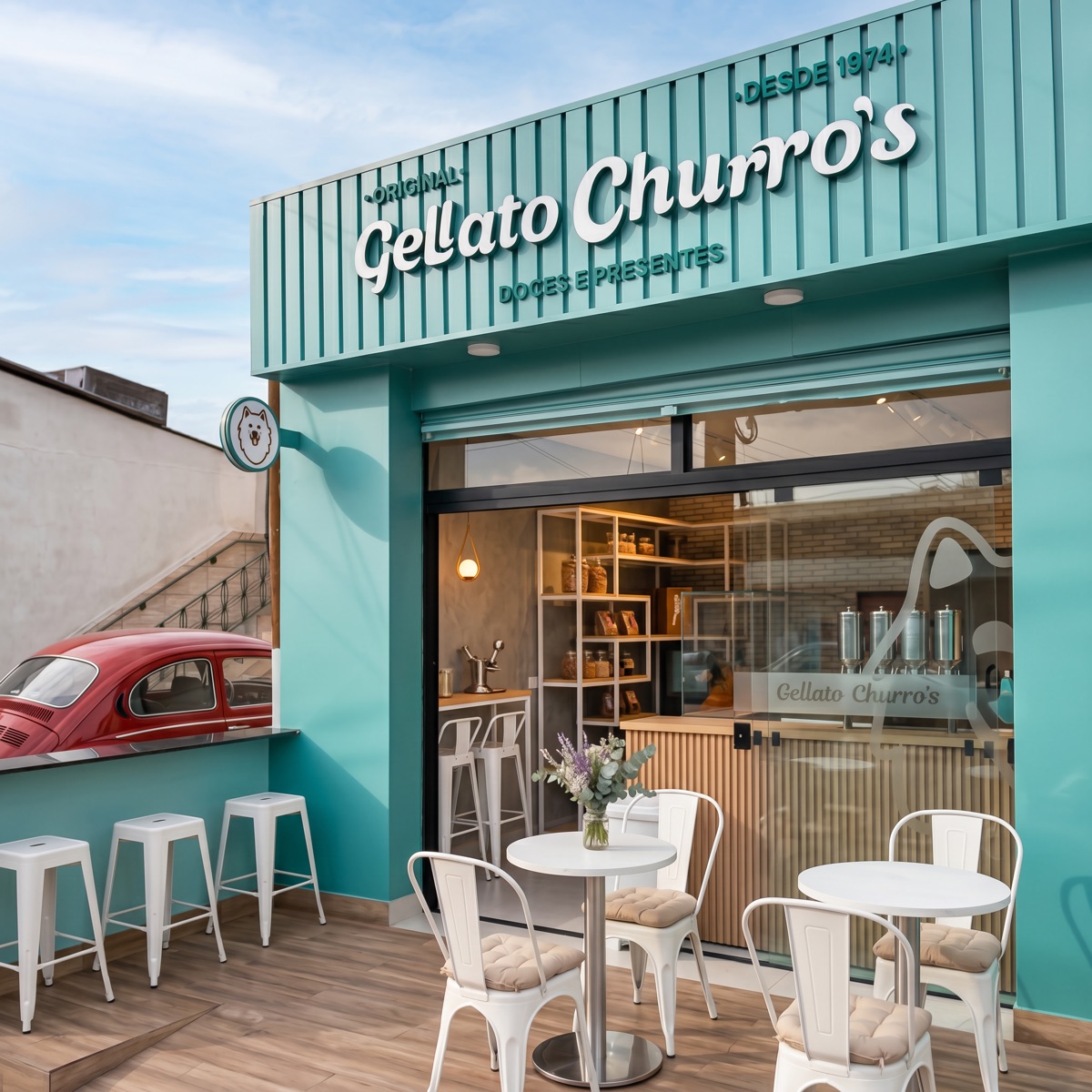 Fachada da unidade Gellato Churro's