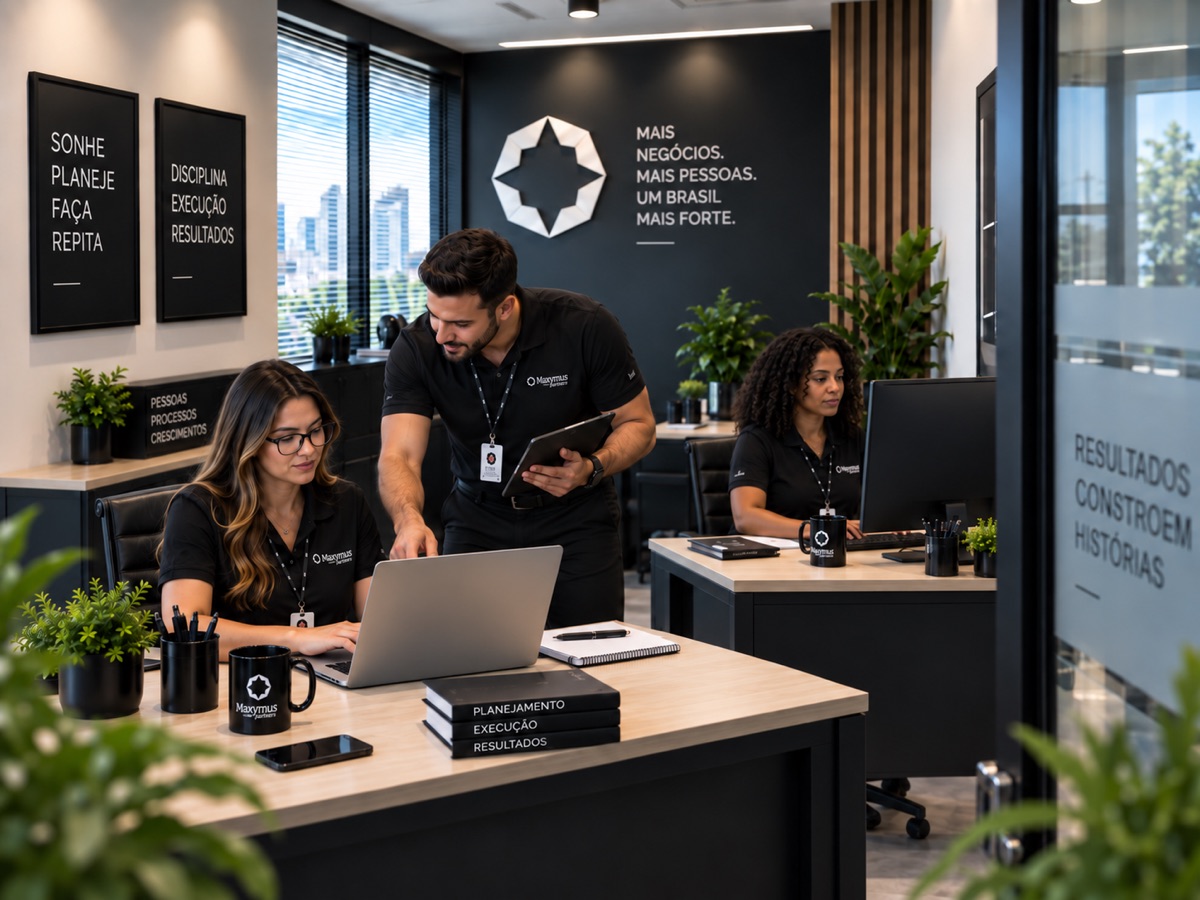 Unidade Maxymus Office com franqueado, SDR e Closer